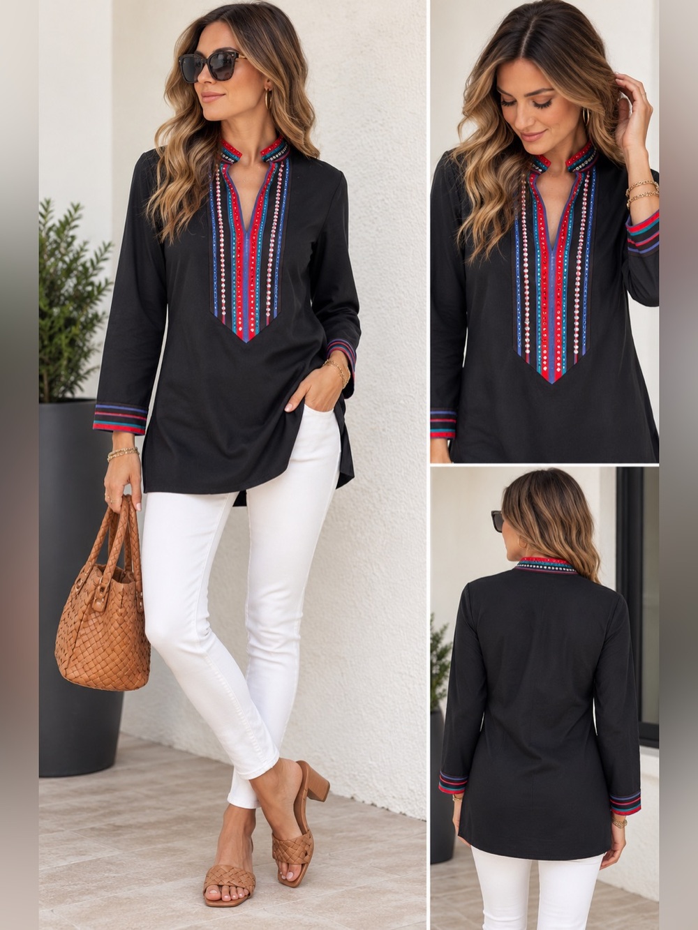Tory Burch Crystal Embellished Tunic
Black Women's Size 4 NWT
